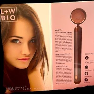 New!! L+W BIO Phoenix Rose Quartz Vibrating Facial Massager